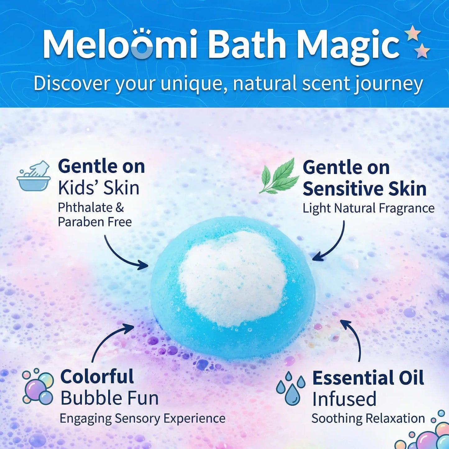 Meloomi 12-Piece Ocean Surprise Toy Bath Bomb Set