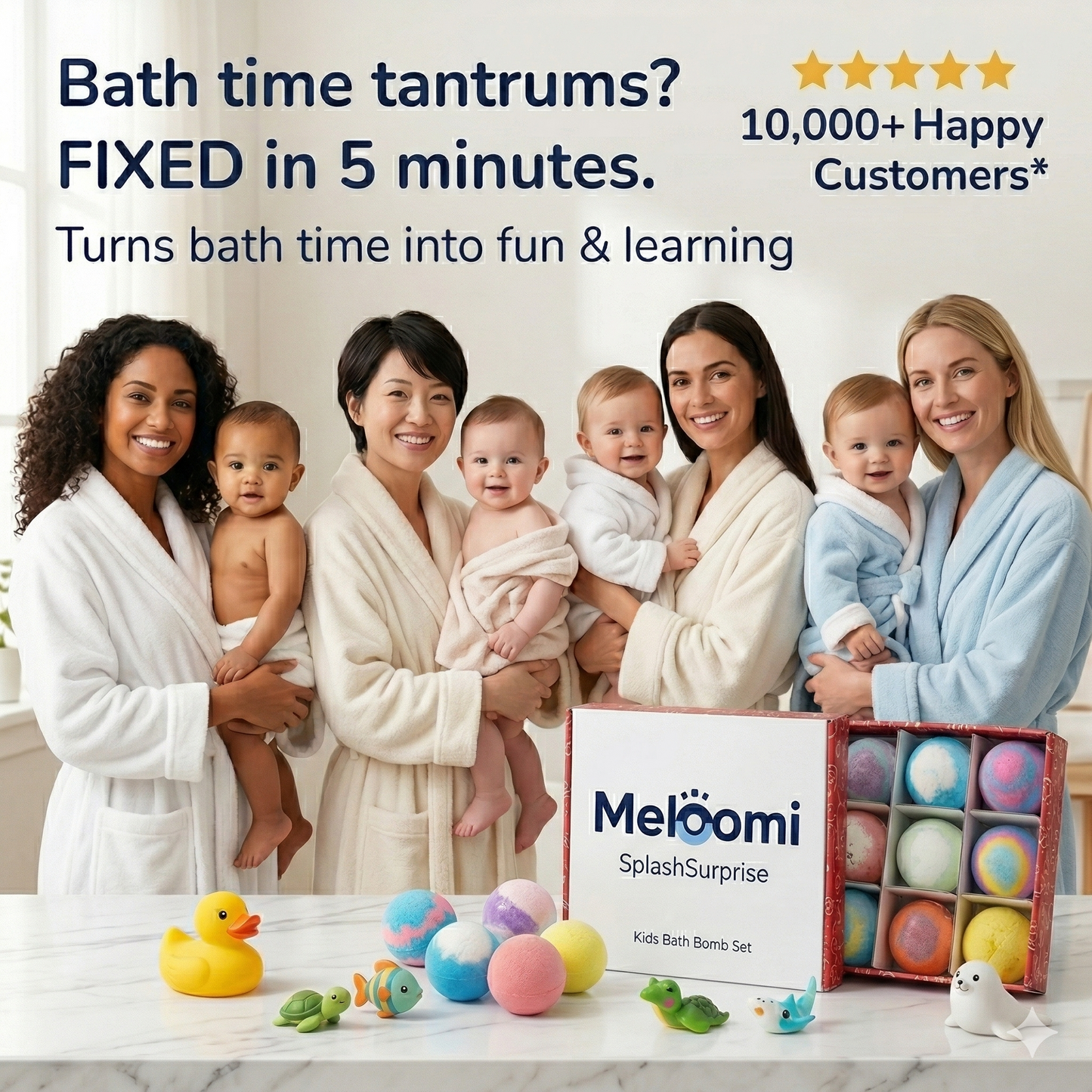 Meloomi 12-Piece Ocean Surprise Toy Bath Bomb Set