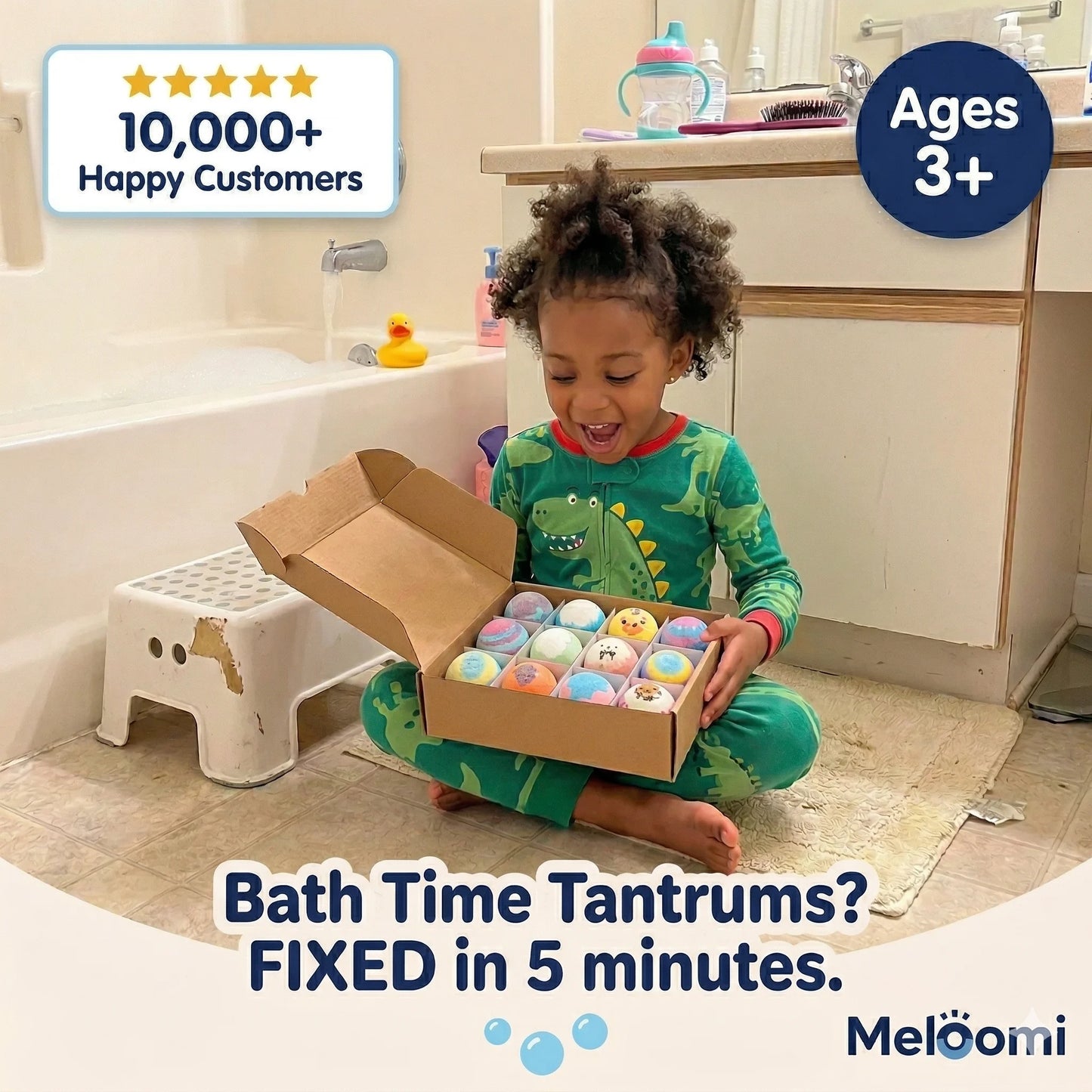 Meloomi 12-Piece Ocean Surprise Toy Bath Bomb Set