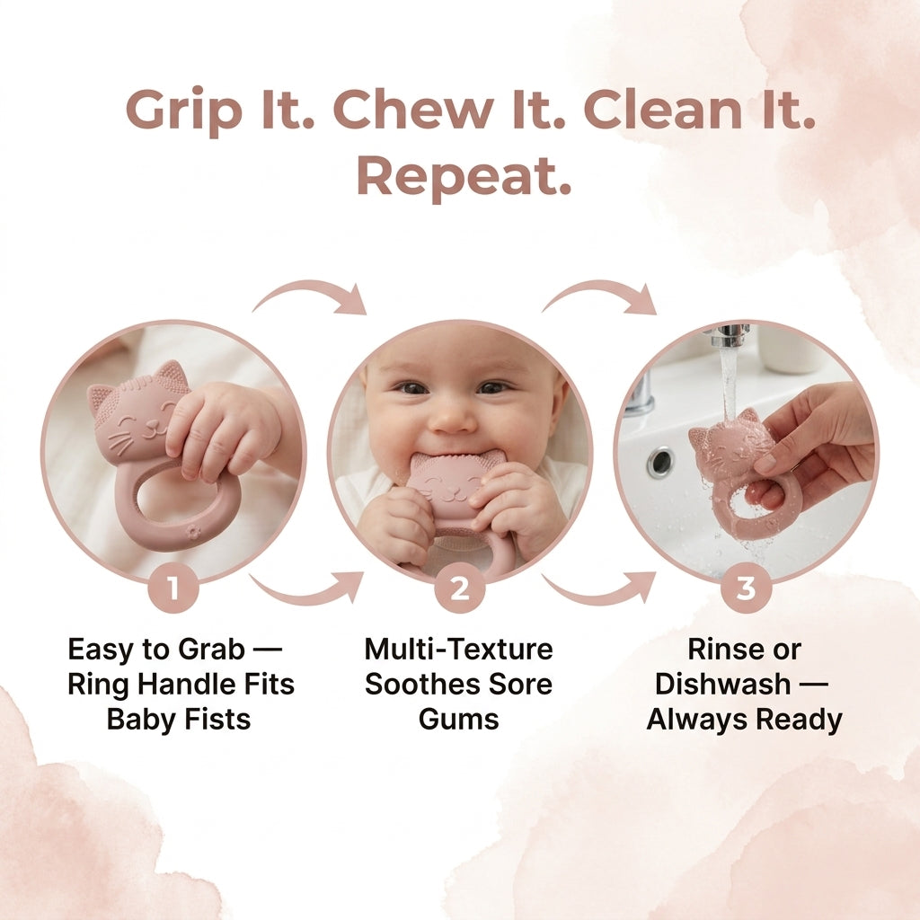 CuddleCat™ Baby Teether