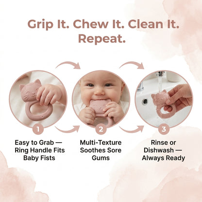 CuddleCat™ Baby Teether