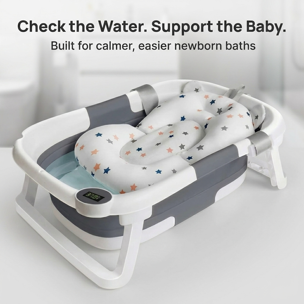 Baby Bath Tub- Safe & Cozy Bathing for Your Little One