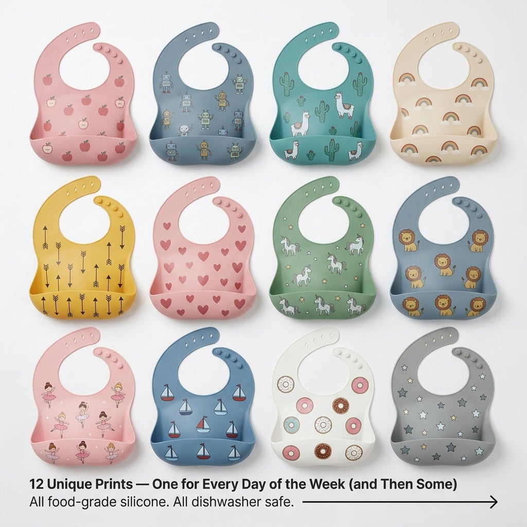 Waterproof Silicone Baby Bibs