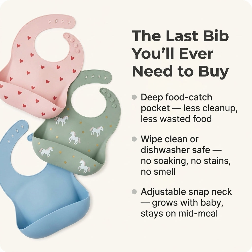Waterproof Silicone Baby Bibs