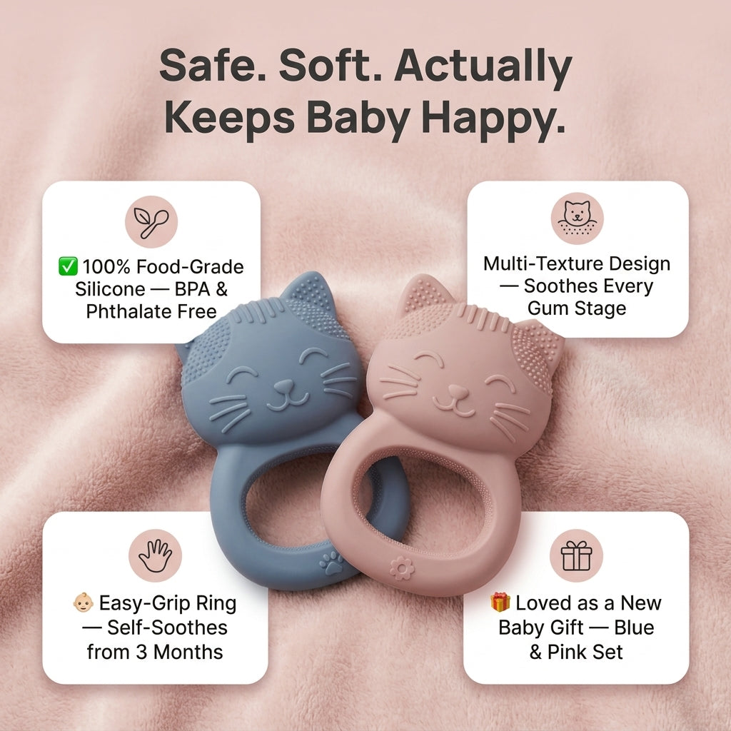 CuddleCat™ Baby Teether