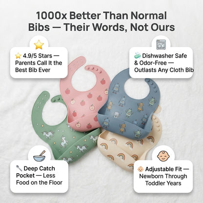 Waterproof Silicone Baby Bibs
