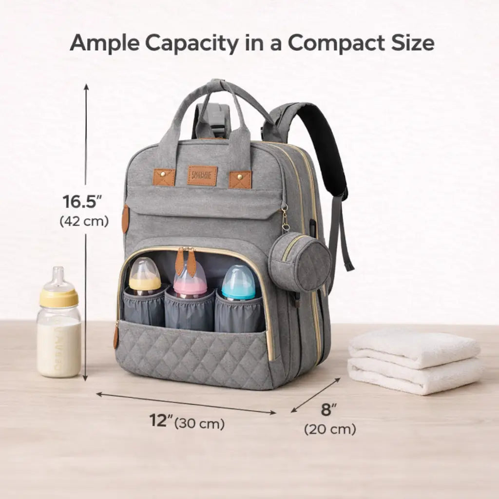 3-in-1 Diaper Backpack with Changing Station & 19 Storage Pockets