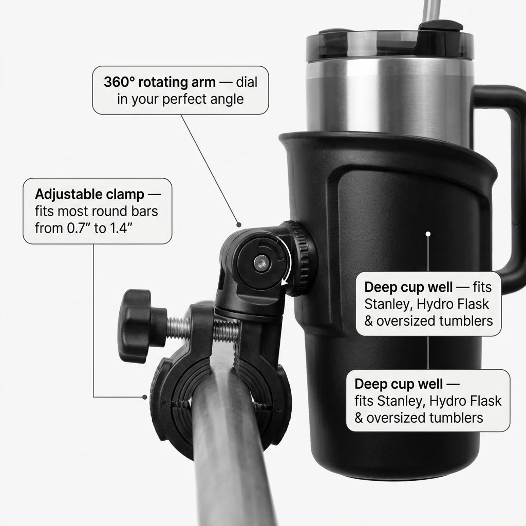 Universal Baby Stroller Cup Holder with Phone Mount