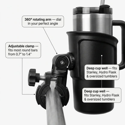 Universal Baby Stroller Cup Holder with Phone Mount