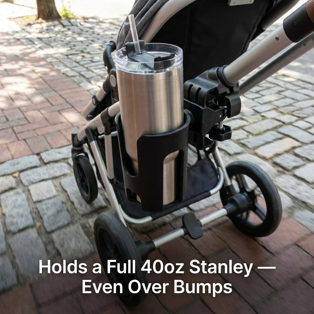 bugaboo cup and phone holder Universal Baby Stroller Cup Holder with Phone Mount – Meloomi.Store