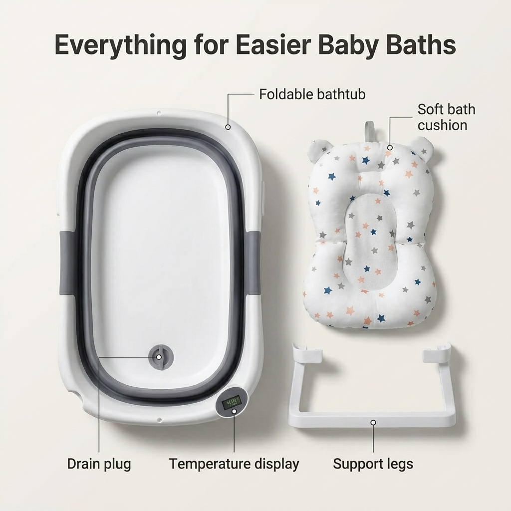 Baby Bath Tub- Safe & Cozy Bathing for Your Little One