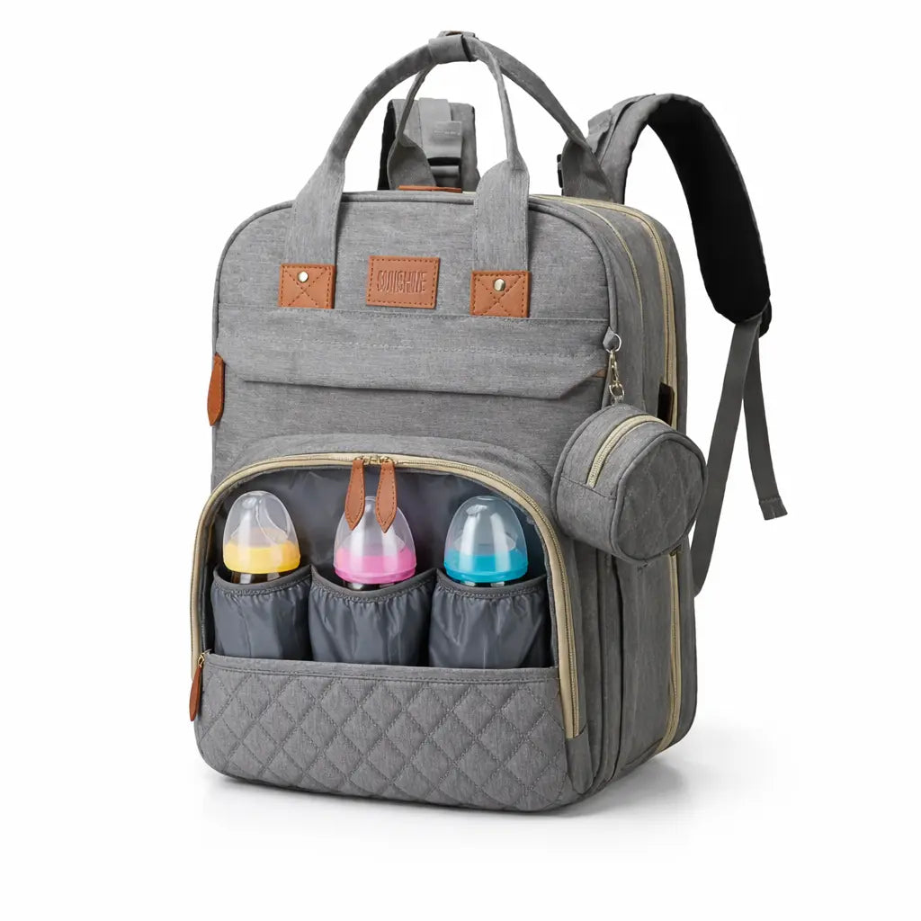 3-in-1 Diaper Backpack with Changing Station & 19 Storage Pockets