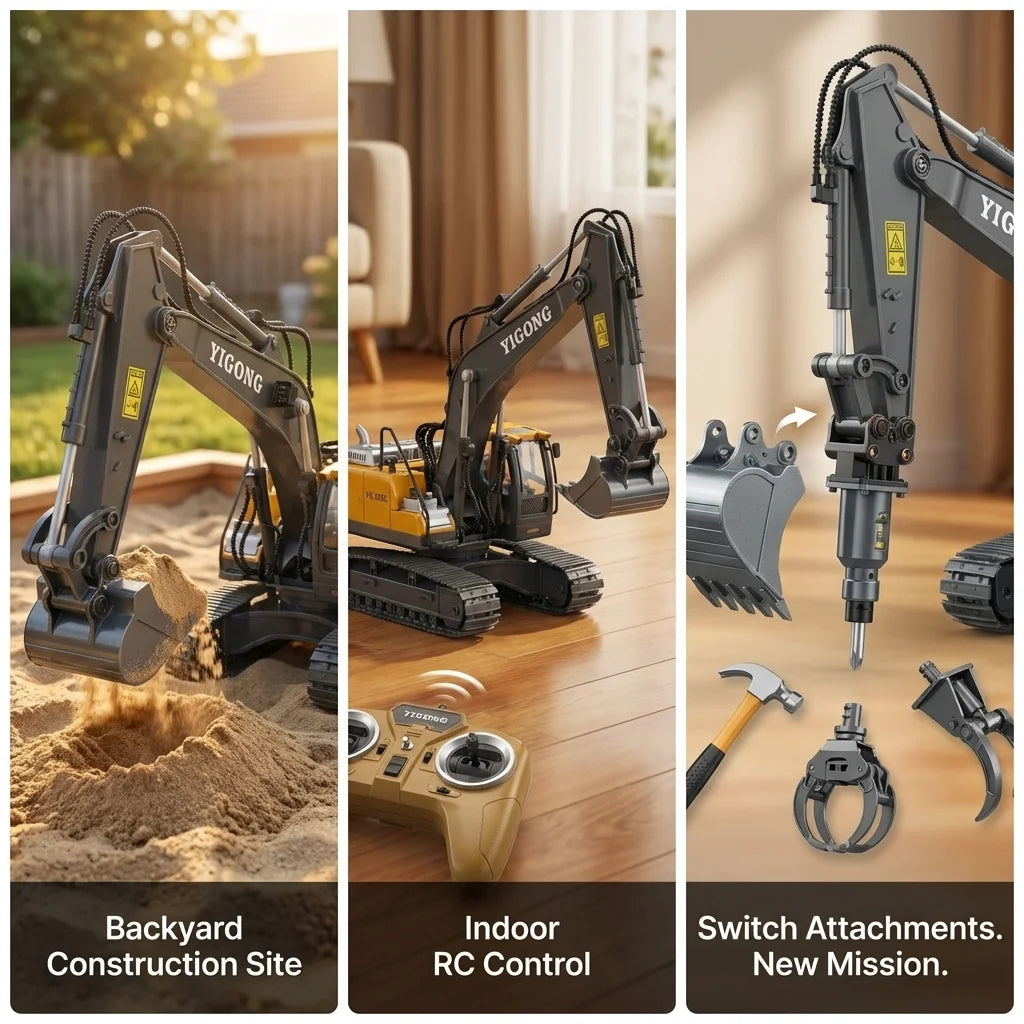 Kids Electric Excavator Toy
