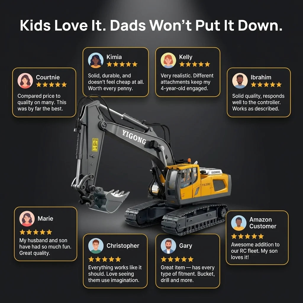 Kids Electric Excavator Toy