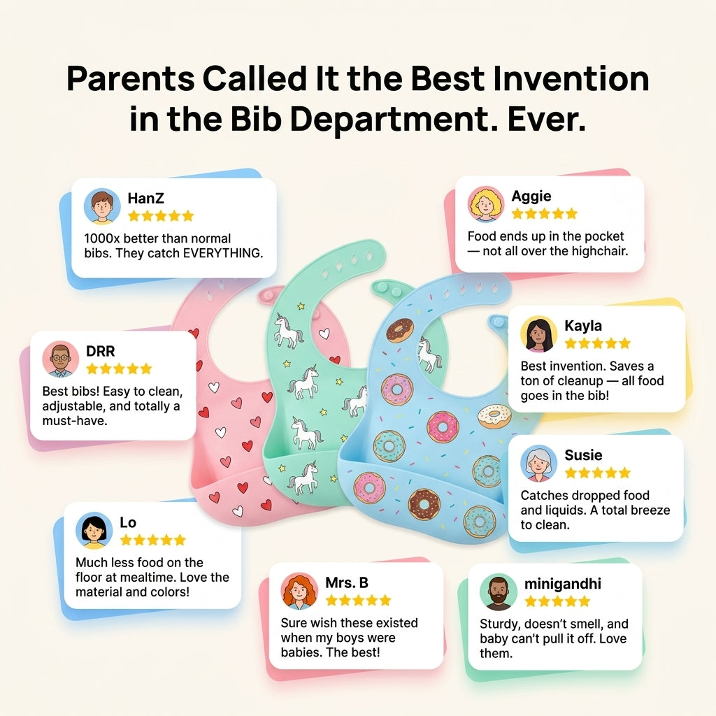 Waterproof Silicone Baby Bibs