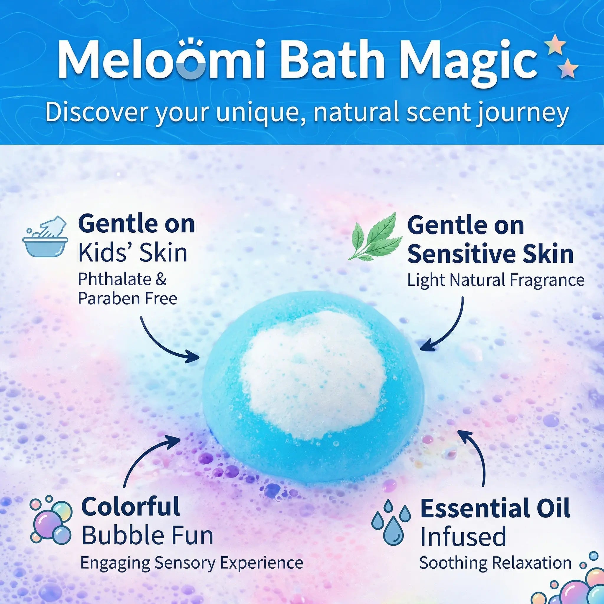 Meloomi 12-Piece Ocean Surprise Toy Bath Bomb Set