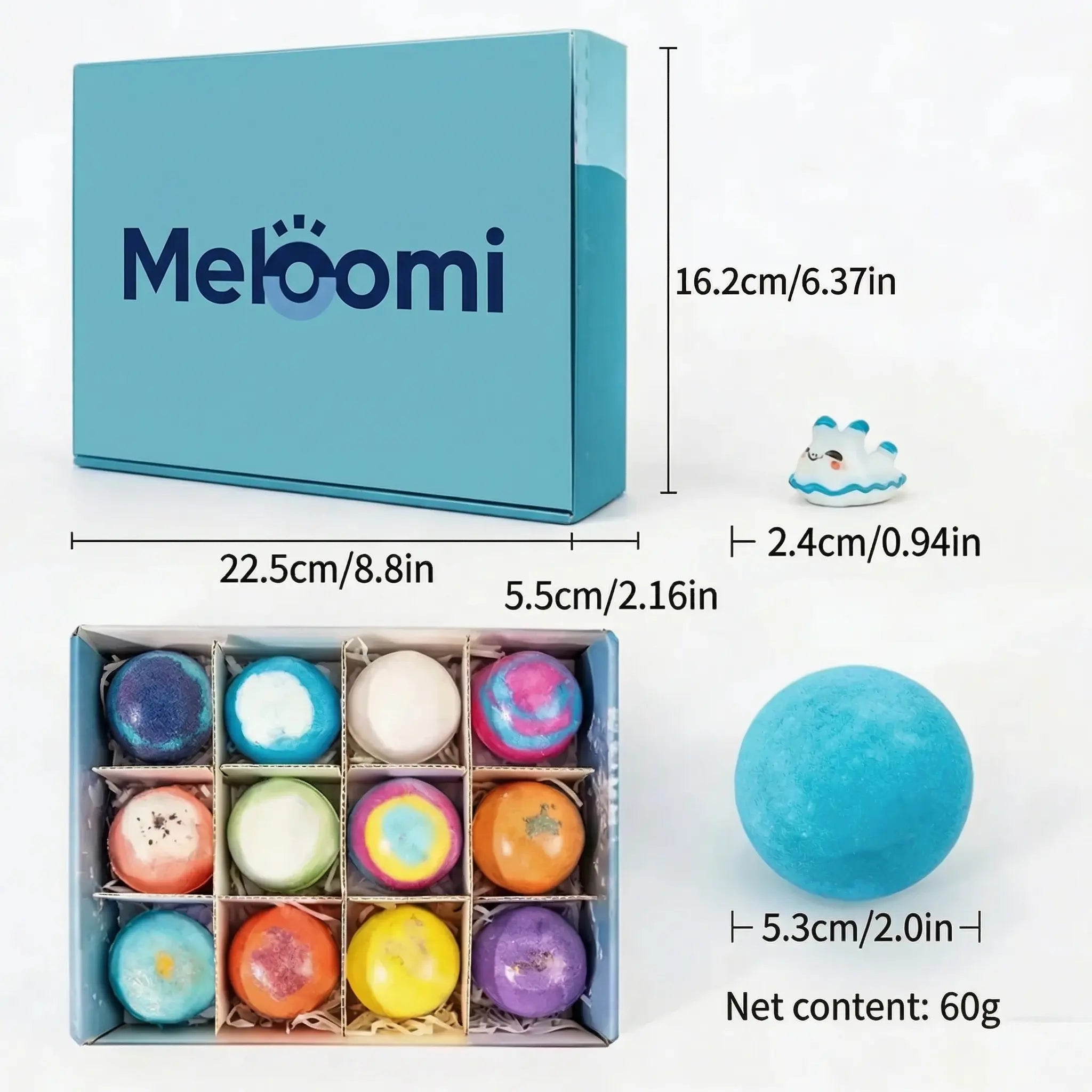 Meloomi 12-Piece Ocean Surprise Toy Bath Bomb Set