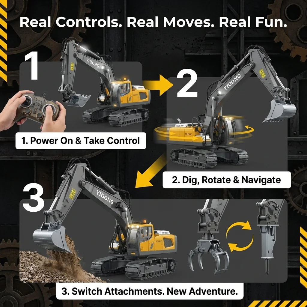 Kids Electric Excavator Toy