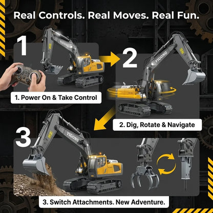 Kids Electric Excavator Toy