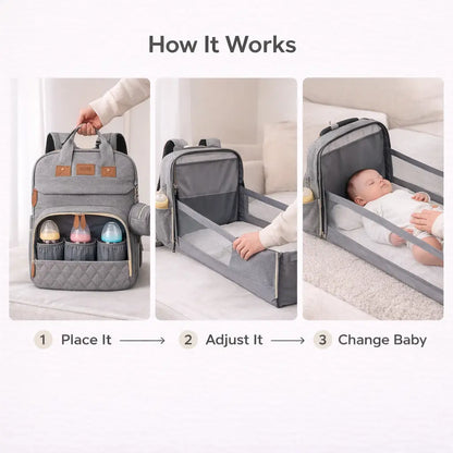 3-in-1 Diaper Backpack with Changing Station & 19 Storage Pockets