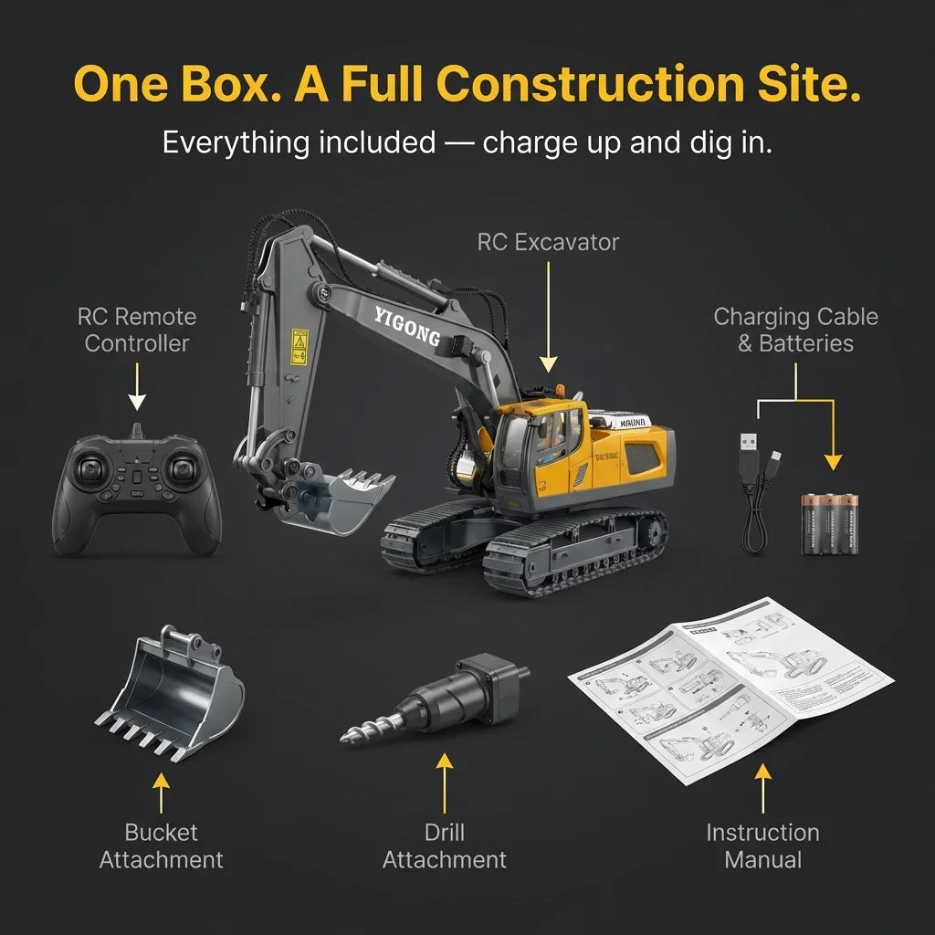 Kids Electric Excavator Toy