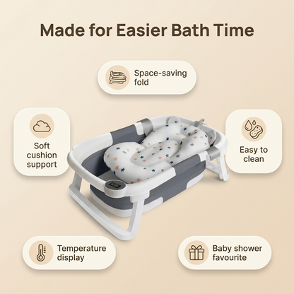 Baby Bath Tub- Safe & Cozy Bathing for Your Little One