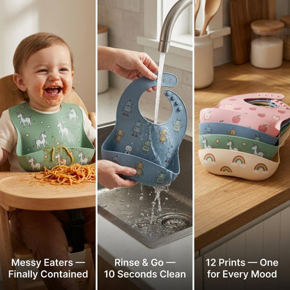 Waterproof Silicone Baby Bibs