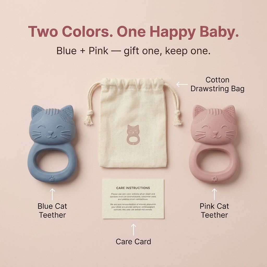 CuddleCat™ Baby Teether