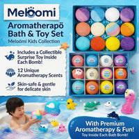 Meloomi 12-Piece Ocean Surprise Toy Bath Bomb Set