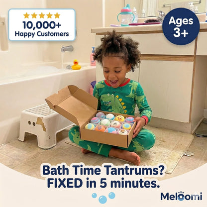 Meloomi 12-Piece Ocean Surprise Toy Bath Bomb Set