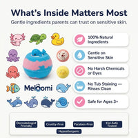 Meloomi 12-Piece Ocean Surprise Toy Bath Bomb Set